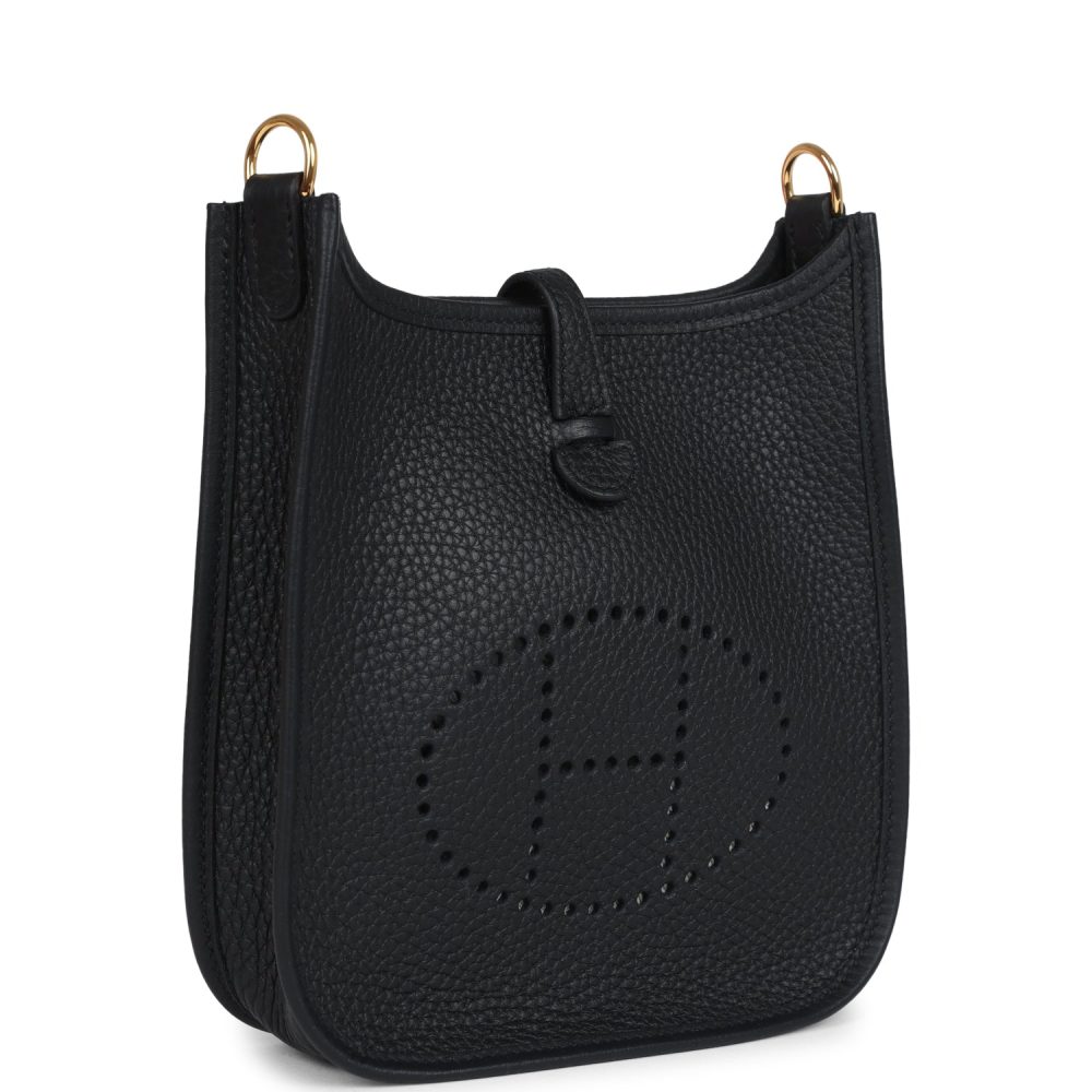 Hermes Evelyne TPM Black Clemence Gold Hardware - Image 2