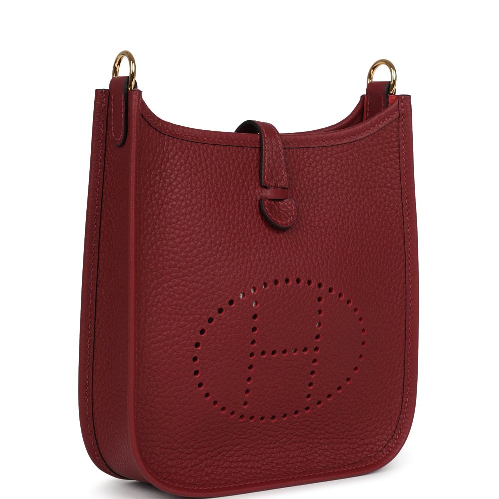 Hermes Evelyne TPM Rouge H Clemence Gold Hardware - Image 2