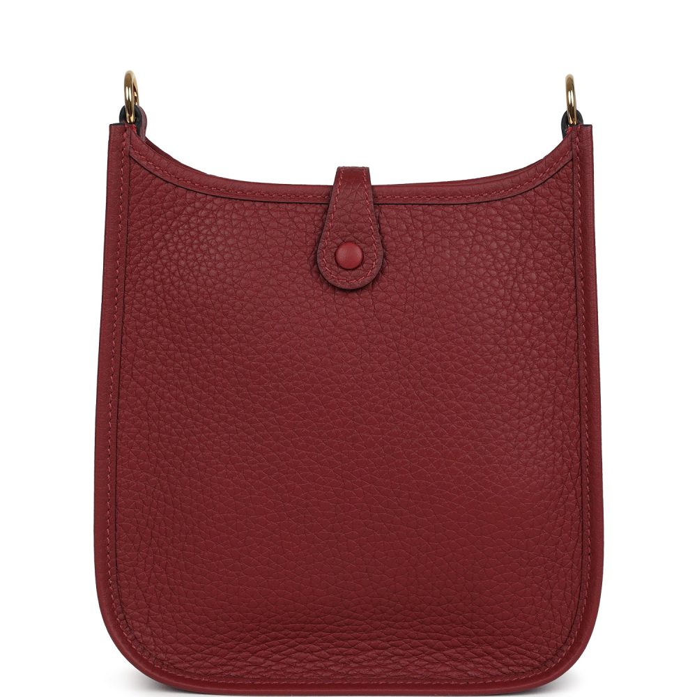 Hermes Evelyne TPM Rouge H Clemence Gold Hardware - Image 4