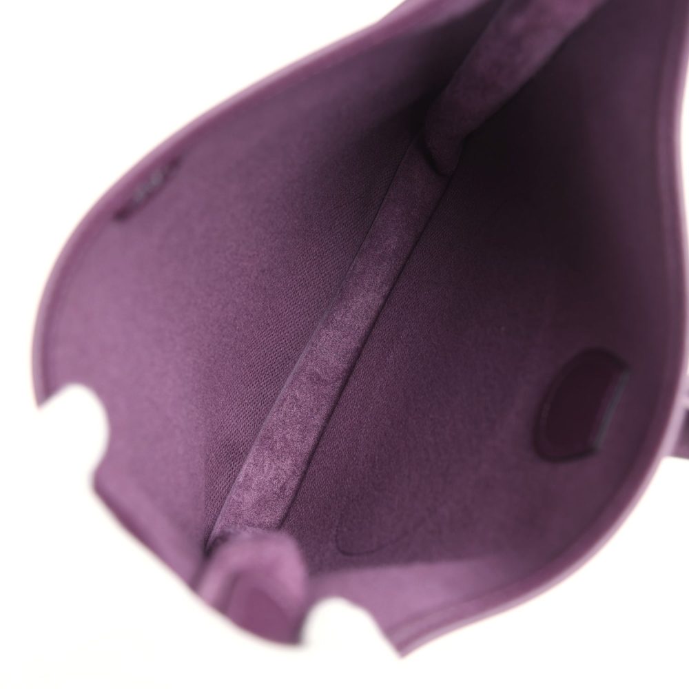 Hermes Evelyne III PM Cassis Clemence and Ecru Toile H Palladium Hardware - Image 7