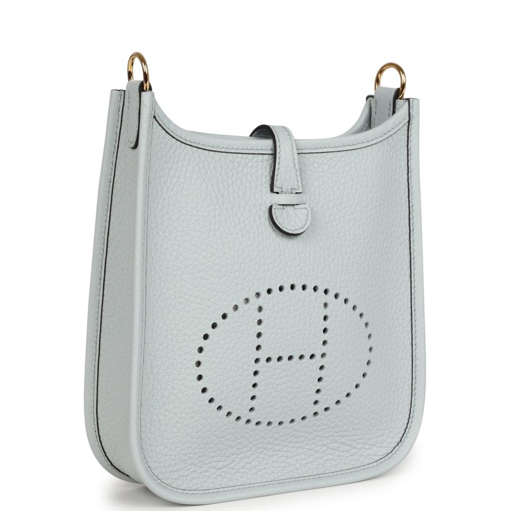 Hermes Evelyne TPM Bleu Pale Clemence Palladium Hardware - Image 2