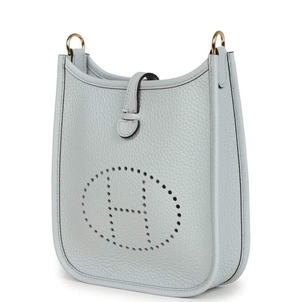 Hermes Evelyne TPM Bleu Pale Clemence Palladium Hardware - Image 5