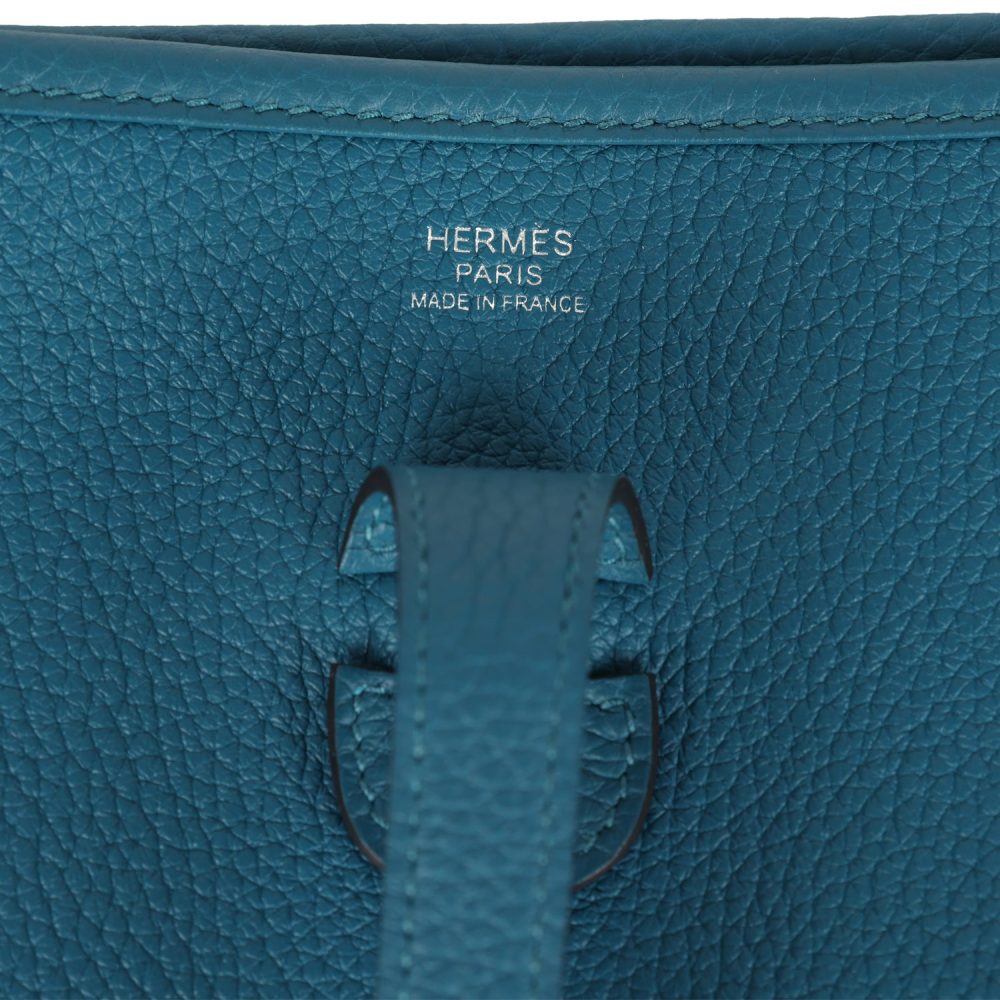 Hermes Evelyne III PM Vert Bosphore Clemence Palladium Hardware - Image 7