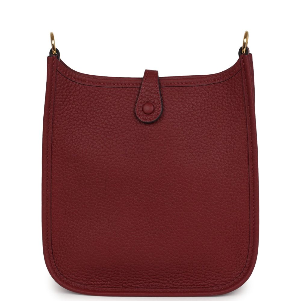 Hermes Evelyne TPM Rouge H Clemence Gold Hardware - Image 4