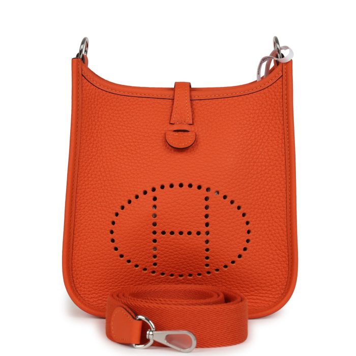 Hermes Evelyne TPM Feu Clemence Palladium Hardware