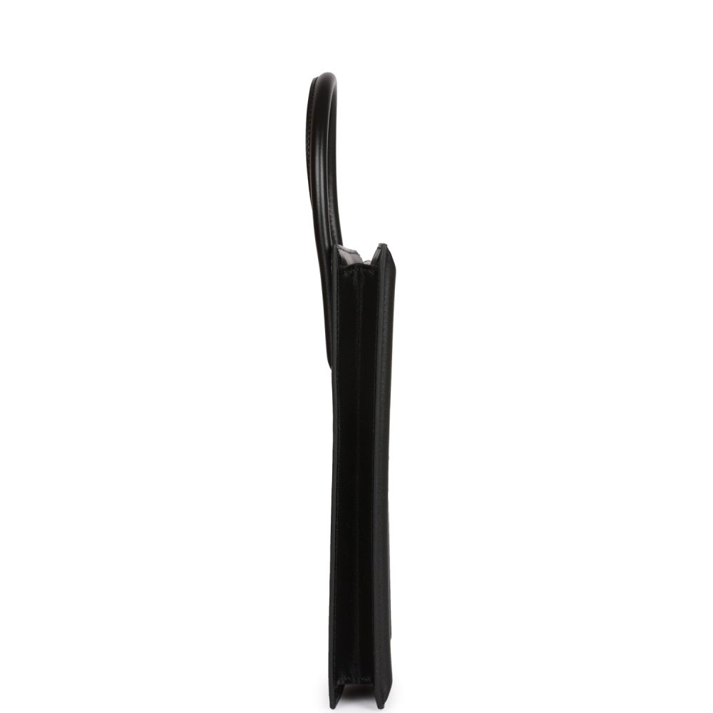 Hermes Cadena Lock Bag Black Tadelakt Palladium Hardware - Image 3