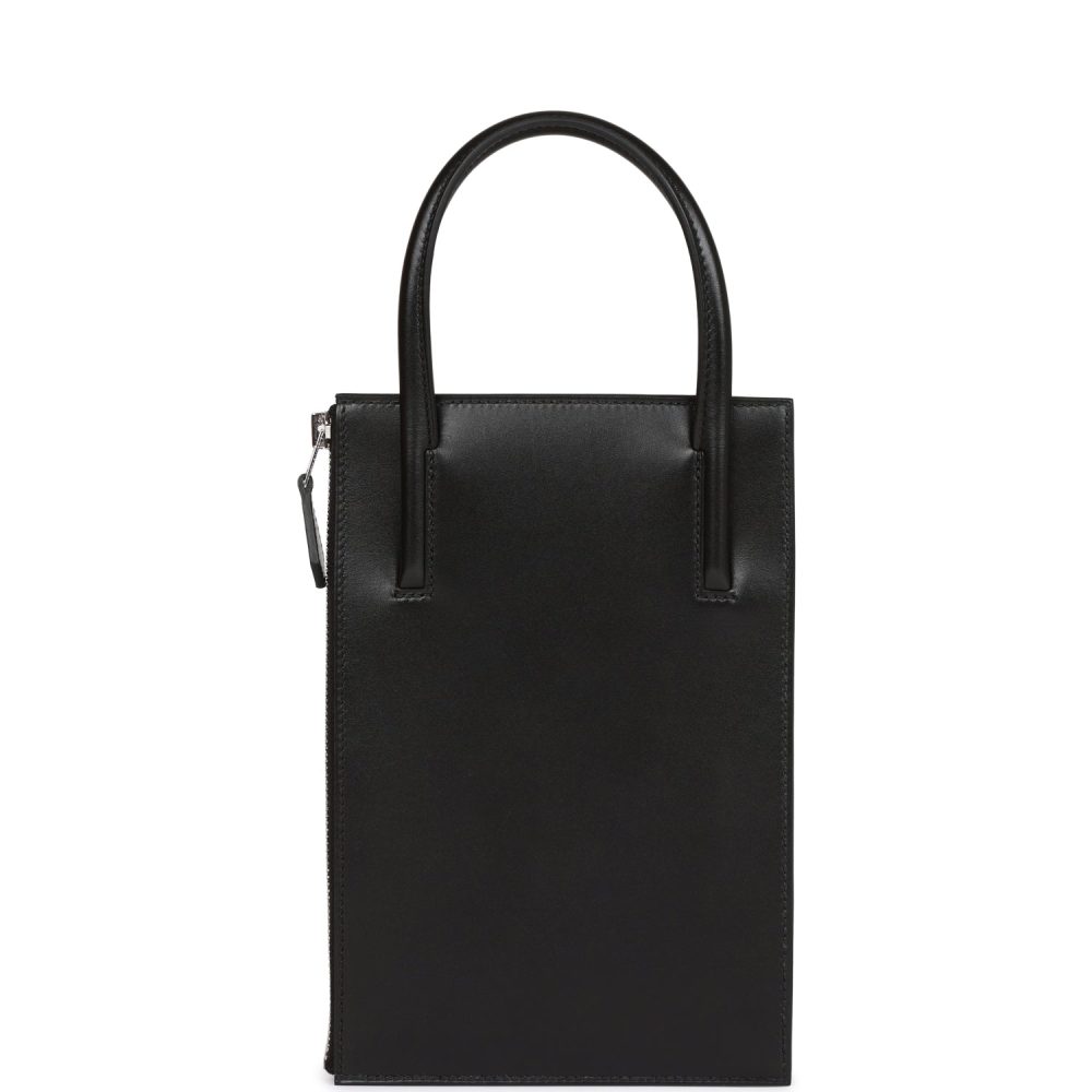 Hermes Cadena Lock Bag Black Tadelakt Palladium Hardware - Image 4