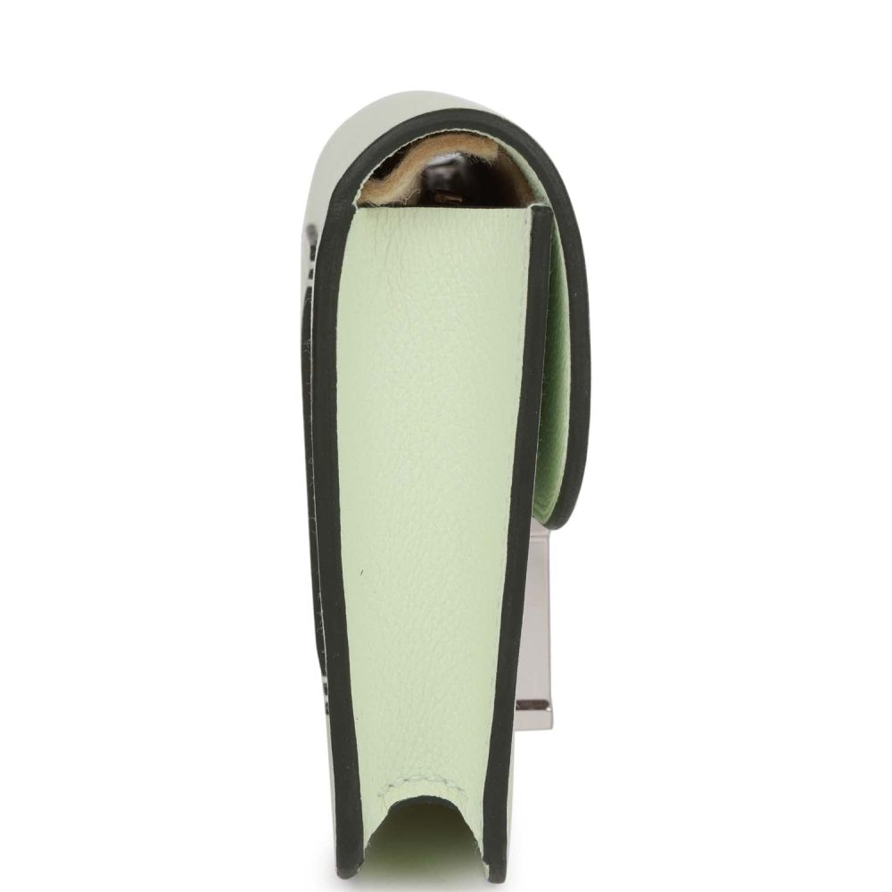 Hermes Constance Slim Wallet Vert Fizz Evercolor Palladium Hardware - Image 3