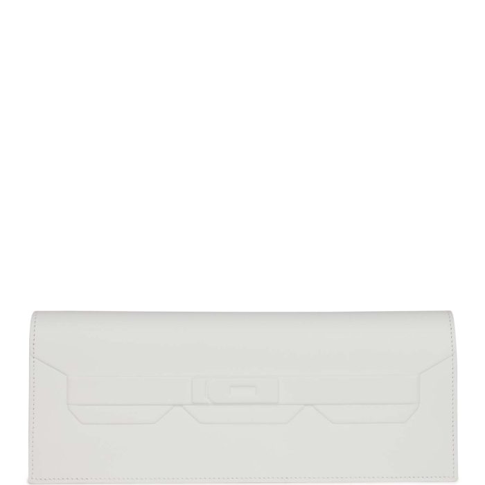 Hermes Shadow Kelly Cut New White Swift
