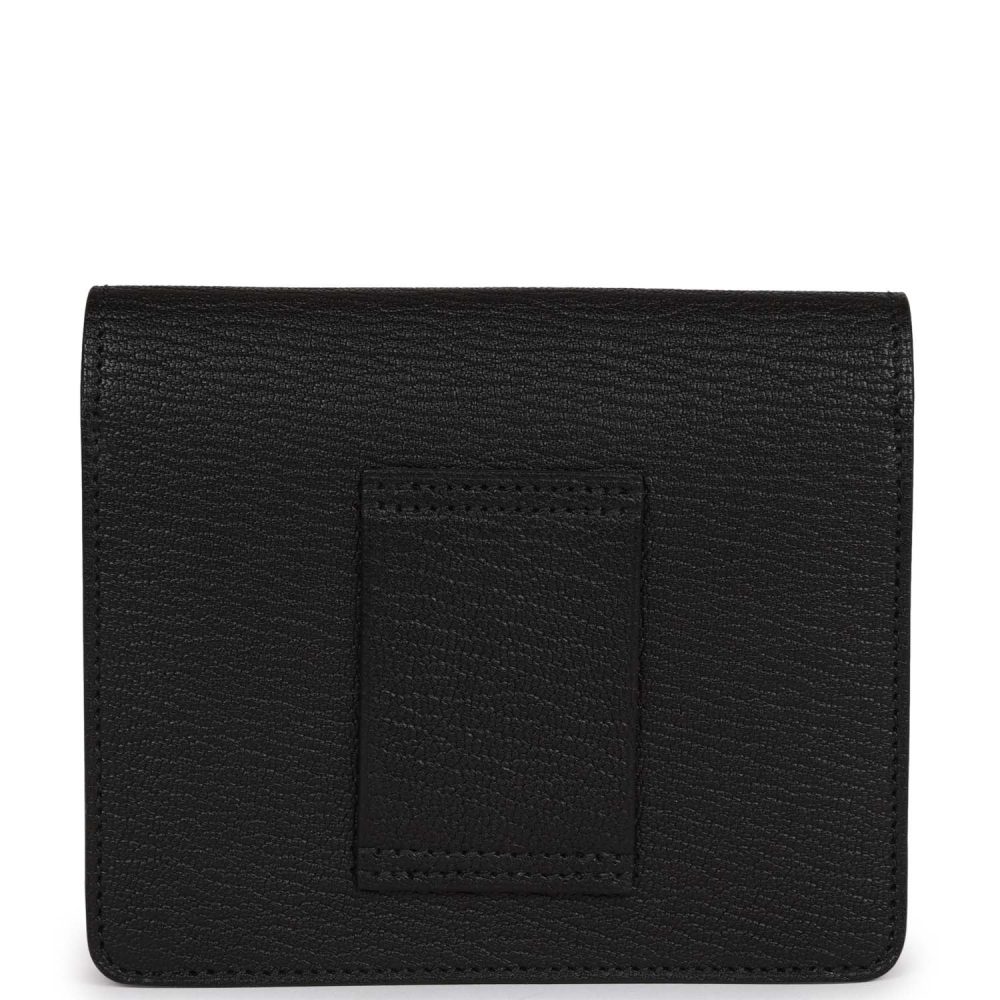 Hermes Roulis Slim Wallet Black Chevre Mysore Palladium Hardware - Image 4