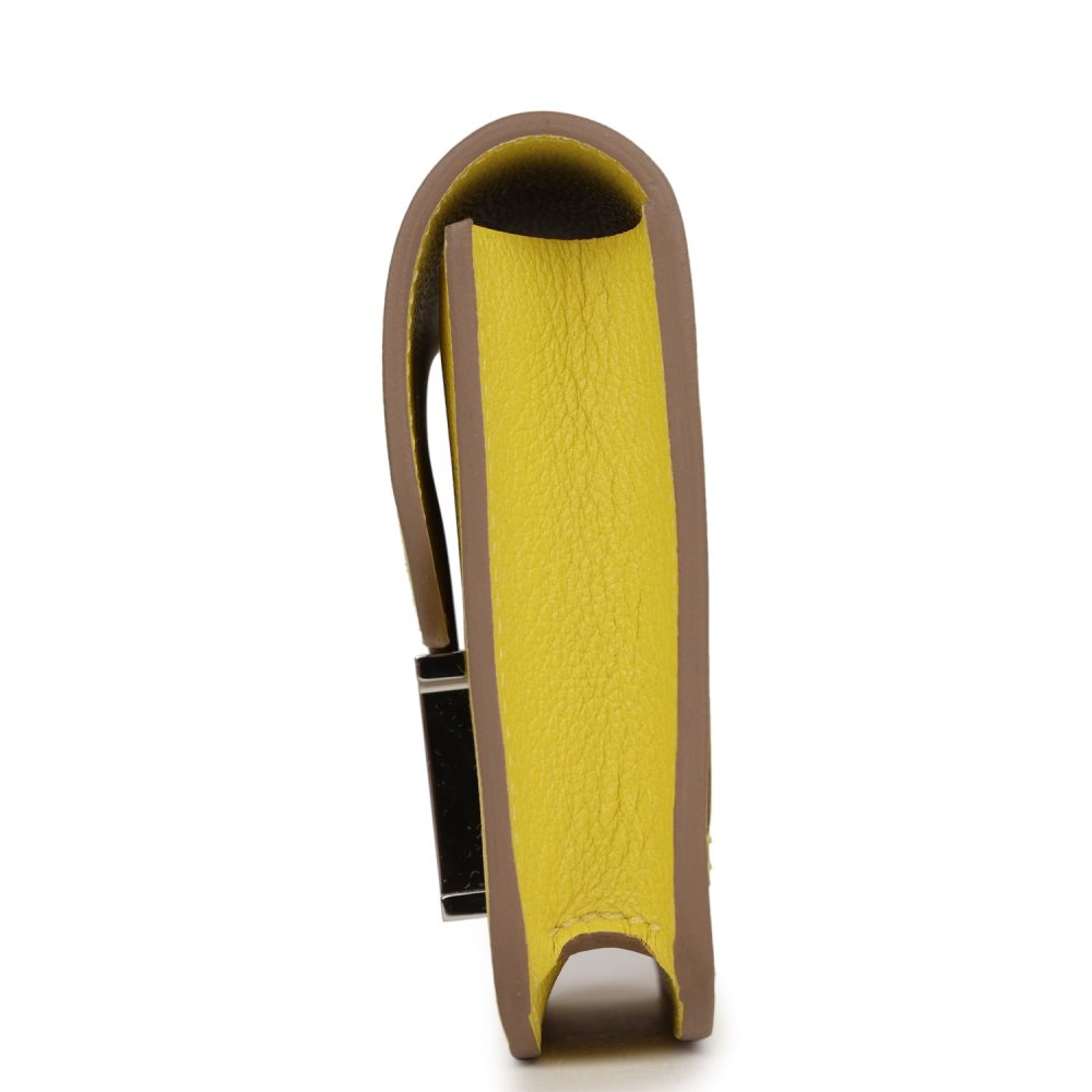 Hermes Constance Slim Wallet Lime Evercolor Palladium Hardware - Image 3