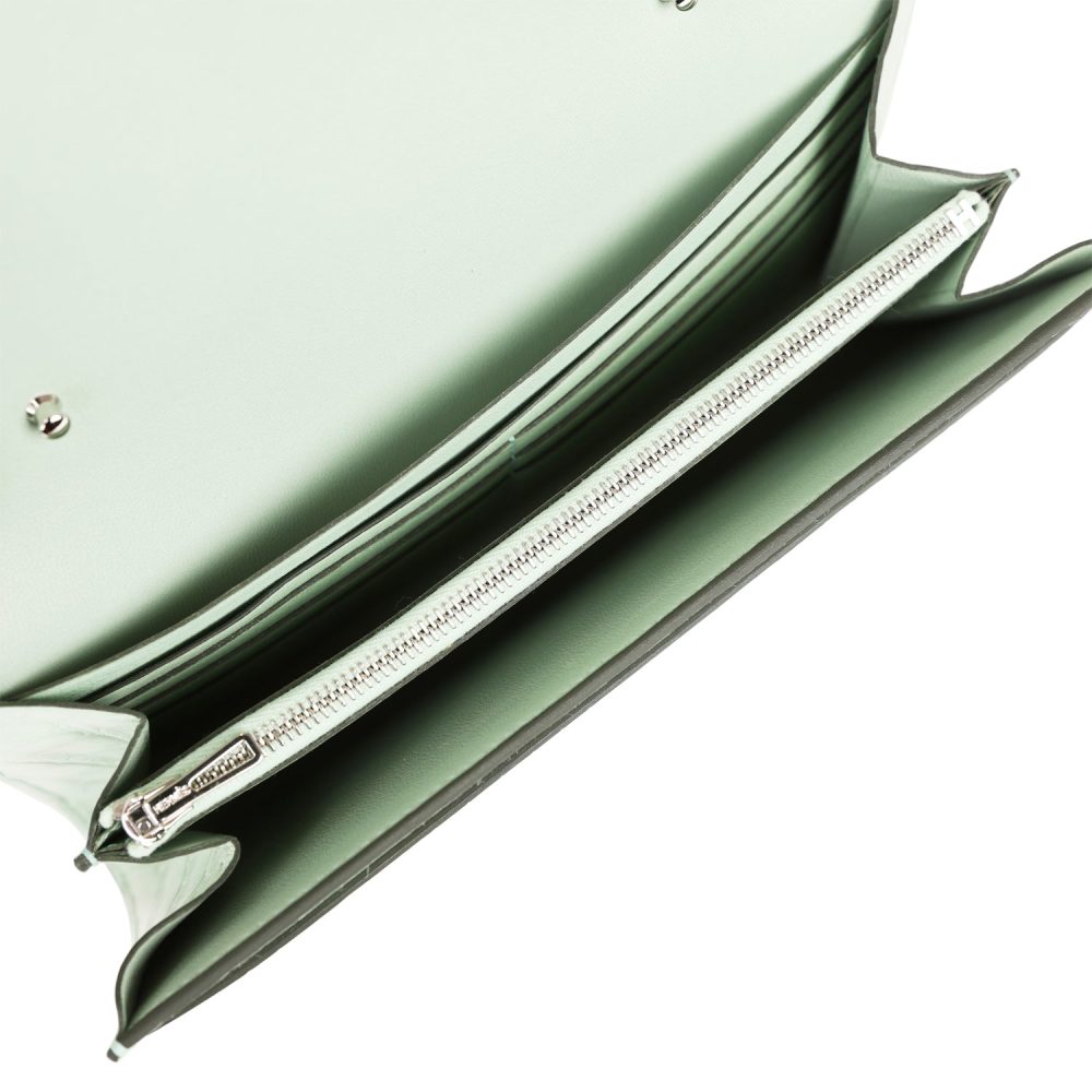 Hermes Constance Wallet To Go Vert D'eau Matte Alligator Palladium Hardware - Image 8