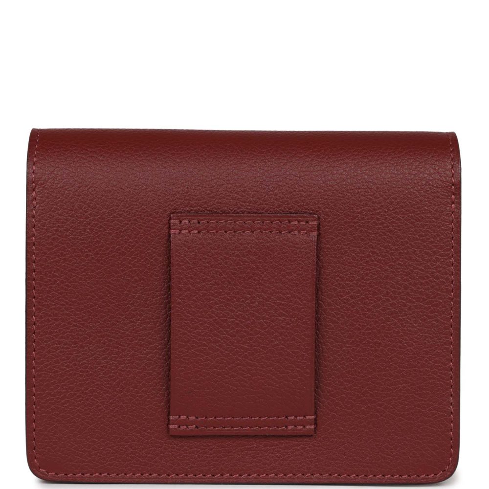 Hermes Roulis Slim Wallet Bi-Color Rouge H/Rose Azalee Evercolor Palladium Hardware - Image 4