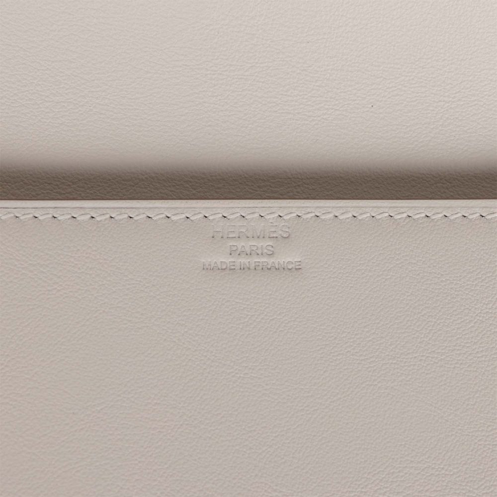 Hermes Shadow Kelly Cut Gris Pale Swift - Image 7