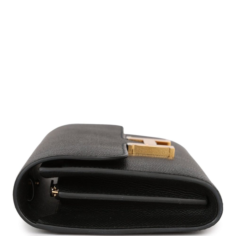 Hermes Constance Wallet To Go Black Epsom Gold Hardware - Image 3