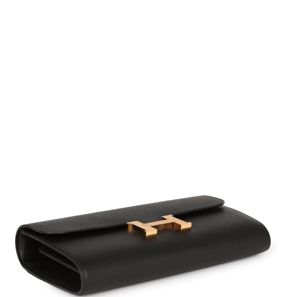 Hermes Constance Wallet To Go Black Epsom Gold Hardware - Image 6