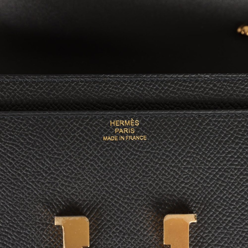 Hermes Constance Wallet To Go Black Epsom Gold Hardware - Image 7