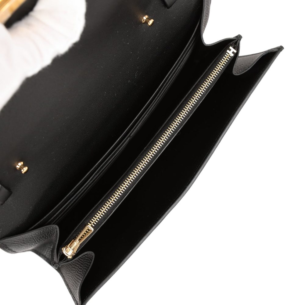 Hermes Constance Wallet To Go Black Epsom Gold Hardware - Image 8