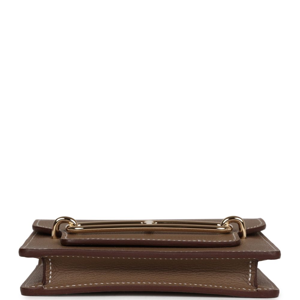 Hermes Roulis Slim Wallet Etoupe Evercolor Gold Hardware - Image 6