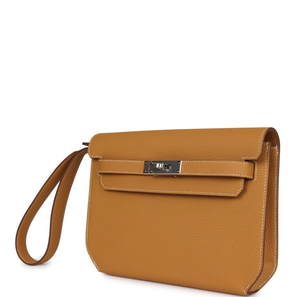 Hermes Kelly Depeches 25 Naturel Sable Togo Palladium Hardware - Image 3