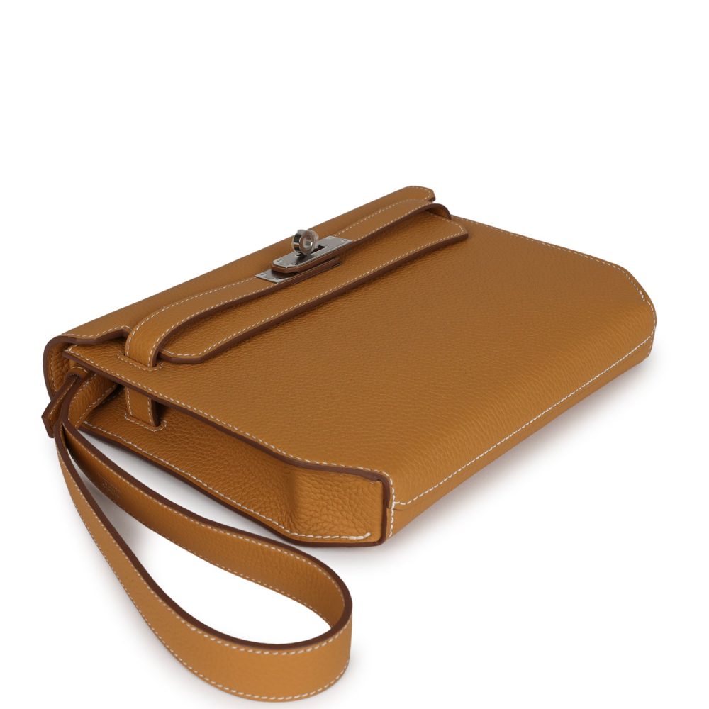 Hermes Kelly Depeches 25 Naturel Sable Togo Palladium Hardware - Image 5