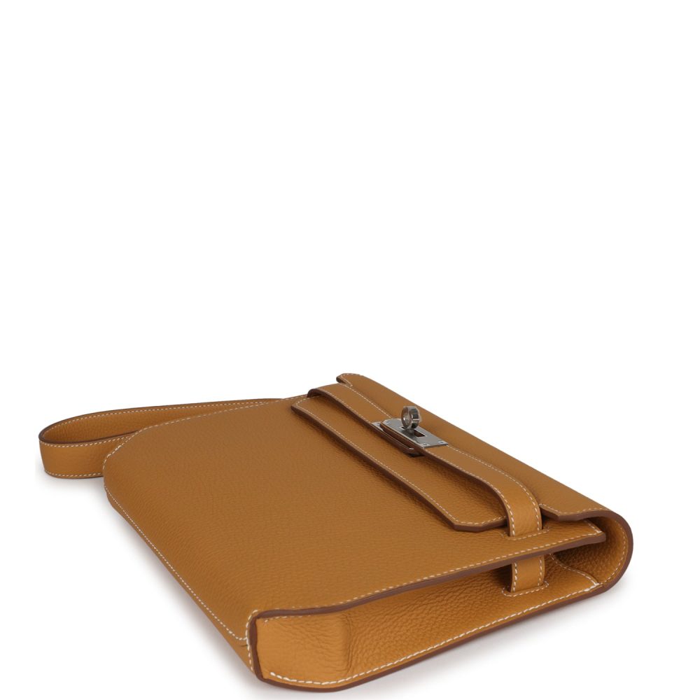 Hermes Kelly Depeches 25 Naturel Sable Togo Palladium Hardware - Image 6
