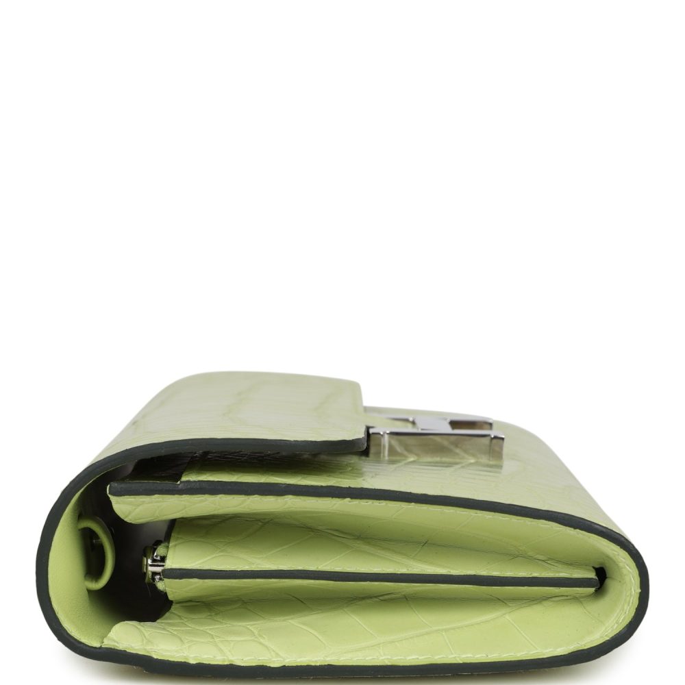 Hermes Constance Wallet To Go Jaune Bourgeon Matte Alligator Palladium Hardware - Image 3