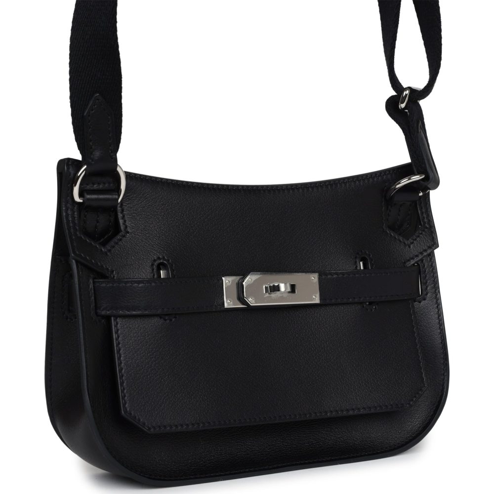 Hermes Jypsiere Mini Black Evercolor Palladium Hardware - Image 2