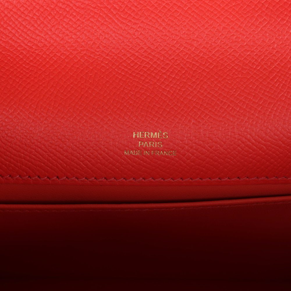 Hermes Kelly Pochette Rose Jaipur Epsom Gold Hardware - Image 7