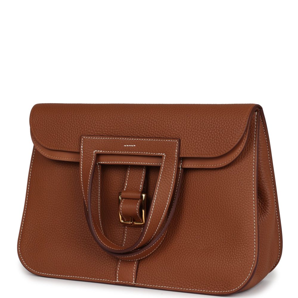 Hermes Halzan 31 Gold Clemence Gold Hardware - Image 5