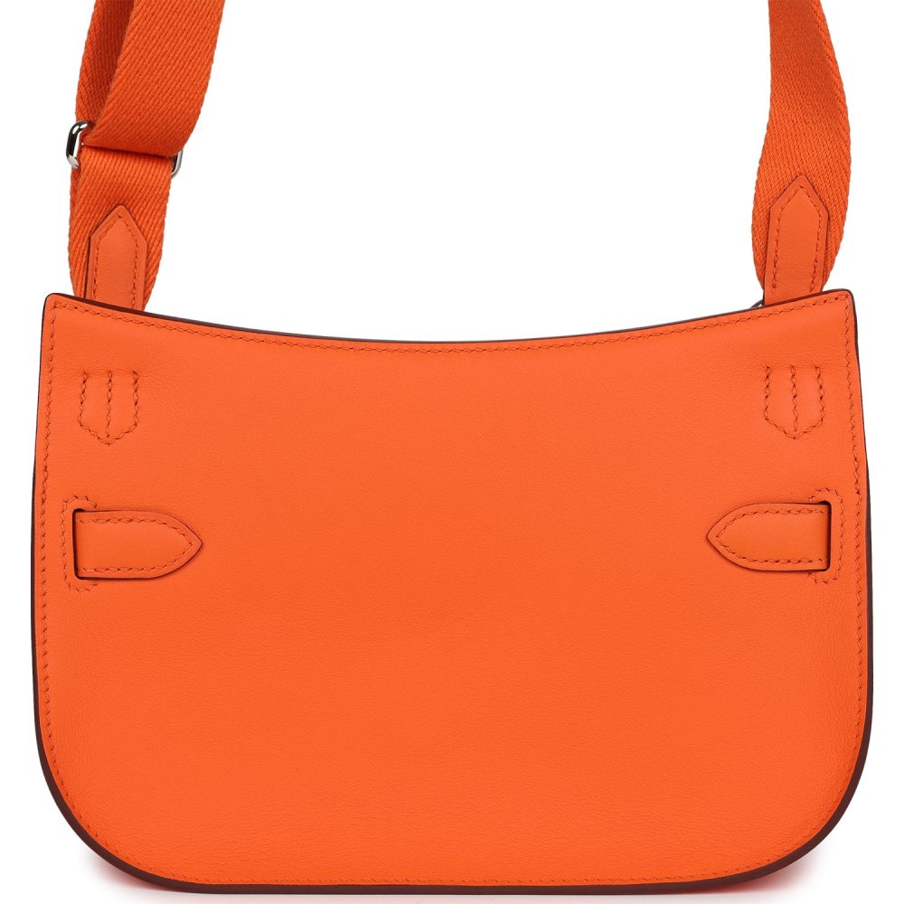 Hermes Mini Jypsiere Orange Minium Swift Palladium Hardware - Image 4