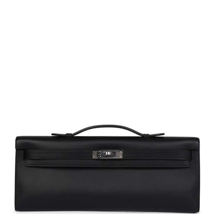 Hermes Kelly Cut Black Swift Palladium Hardware