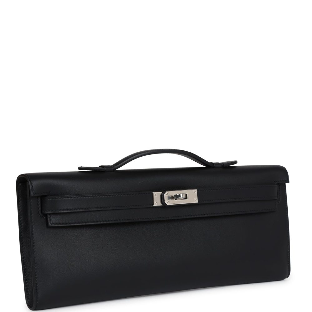 Hermes Kelly Cut Black Swift Palladium Hardware - Image 2