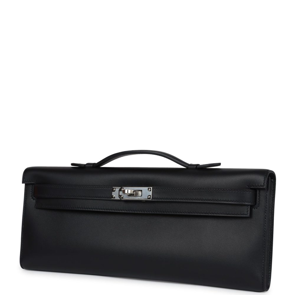 Hermes Kelly Cut Black Swift Palladium Hardware - Image 5