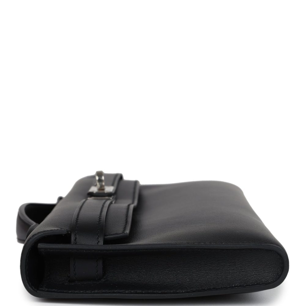 Hermes Kelly Cut Black Swift Palladium Hardware - Image 3