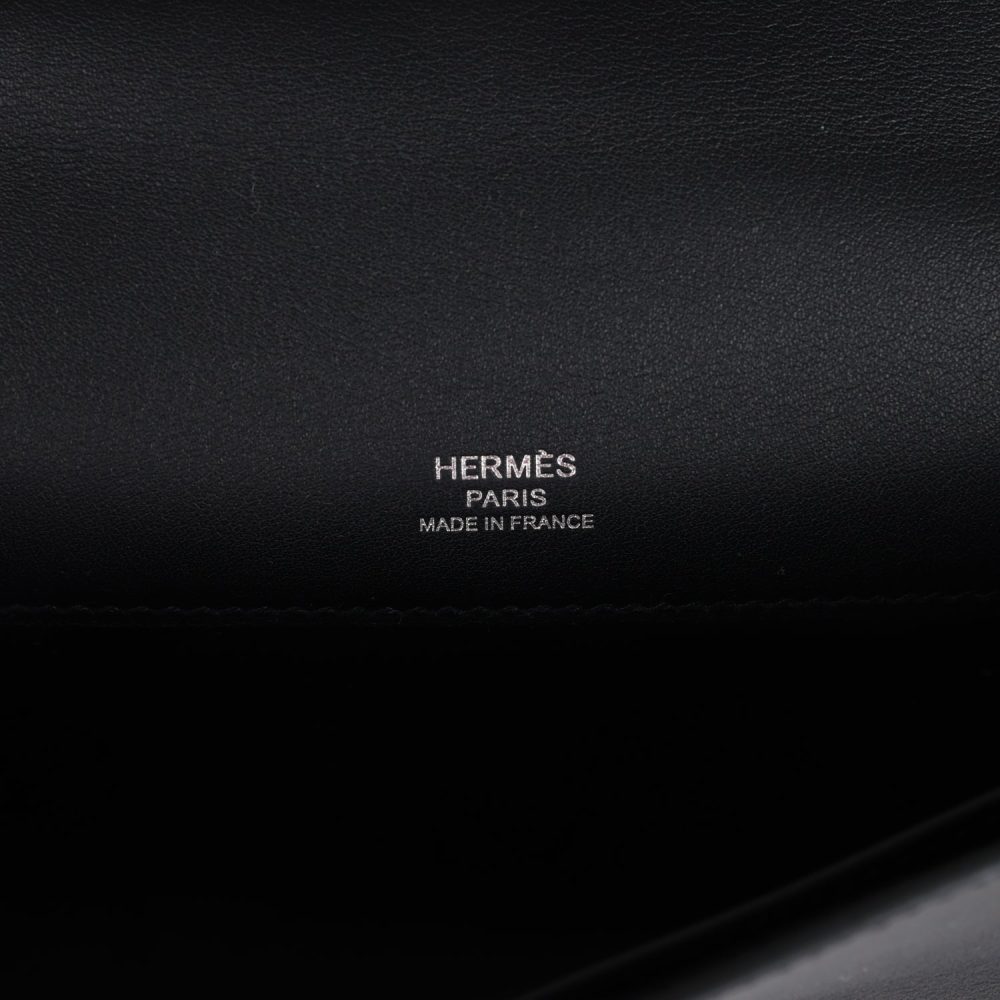 Hermes Kelly Cut Black Swift Palladium Hardware - Image 7