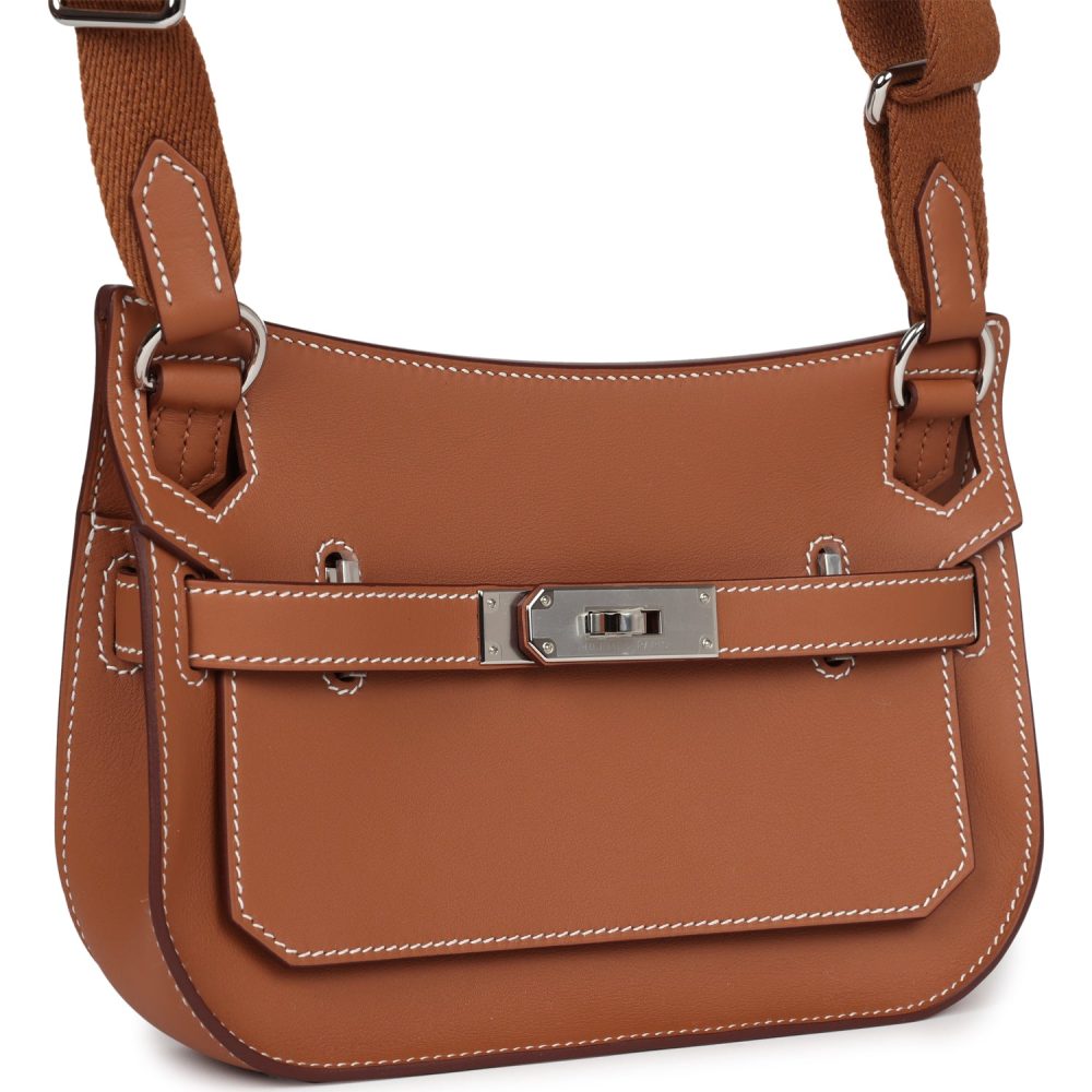 Hermes Jypsiere Mini Gold Swift Palladium Hardware - Image 2