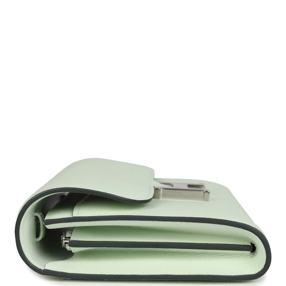 Pre-owned Hermes Constance Wallet To Go Vert Fizz Epsom Palladium Hardware - Image 3