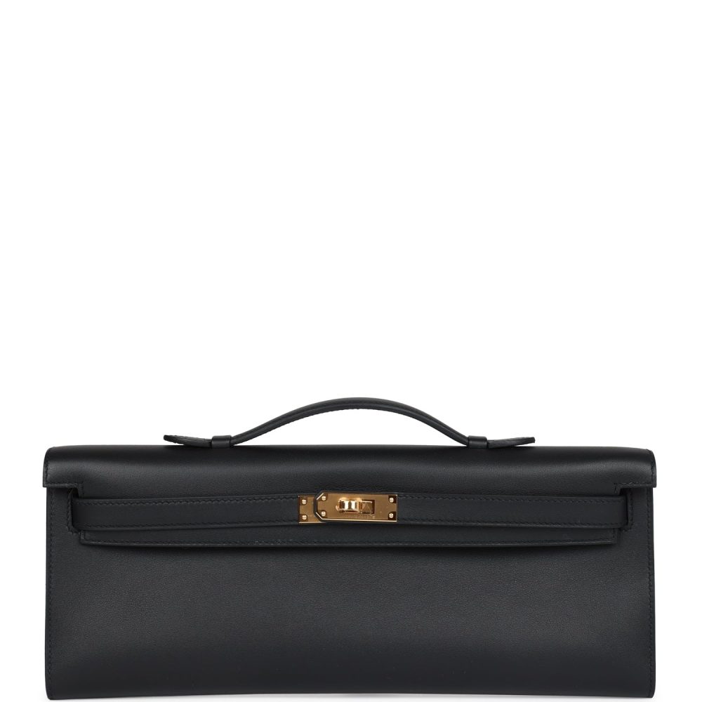 Hermes Kelly Cut Black Swift Palladium Hardware - Image 9
