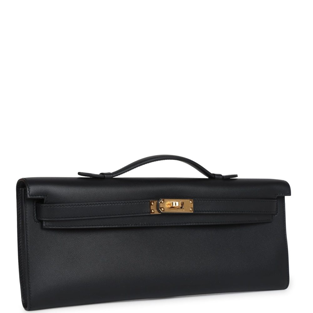 Hermes Kelly Cut Black Swift Palladium Hardware - Image 10
