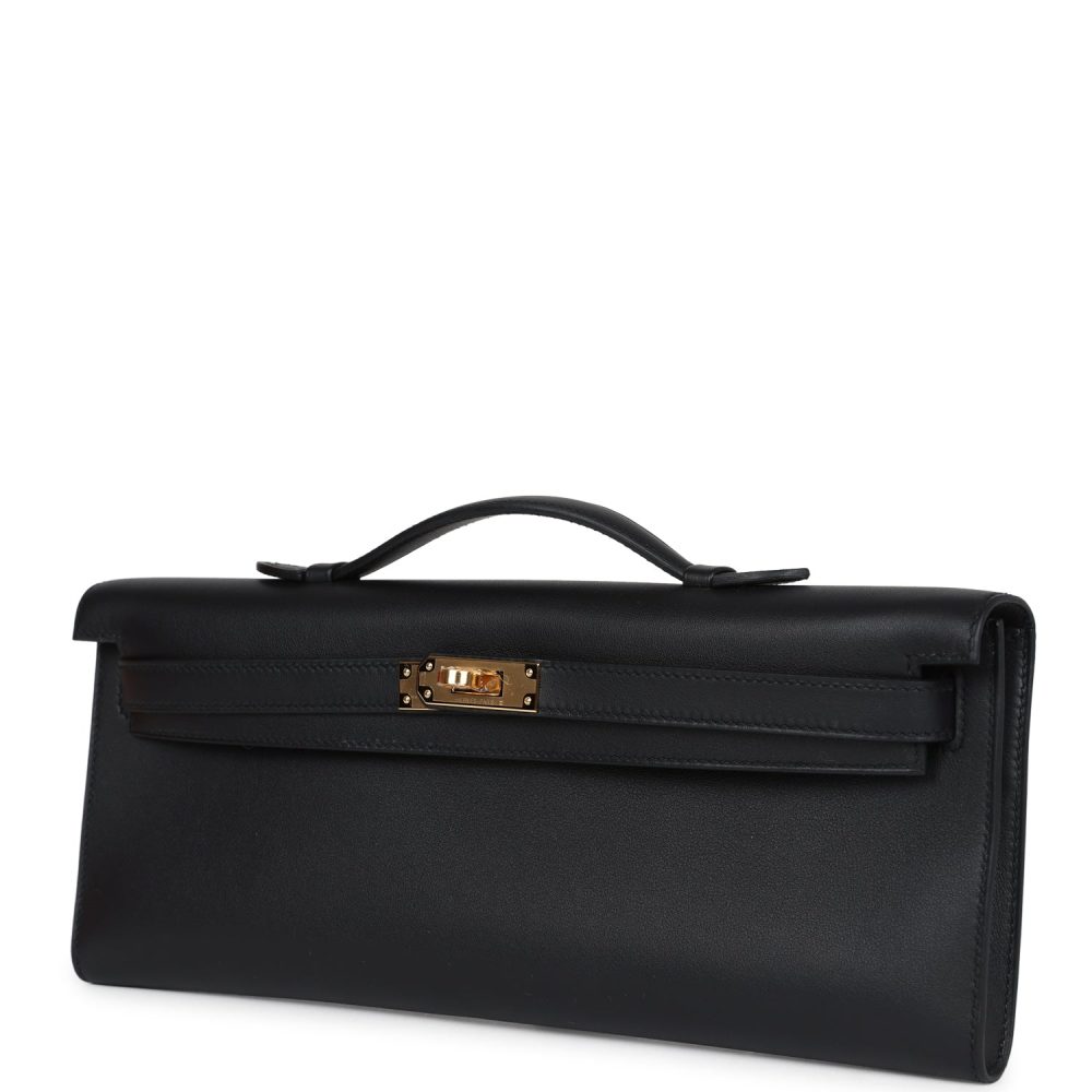 Hermes Kelly Cut Black Swift Palladium Hardware - Image 11