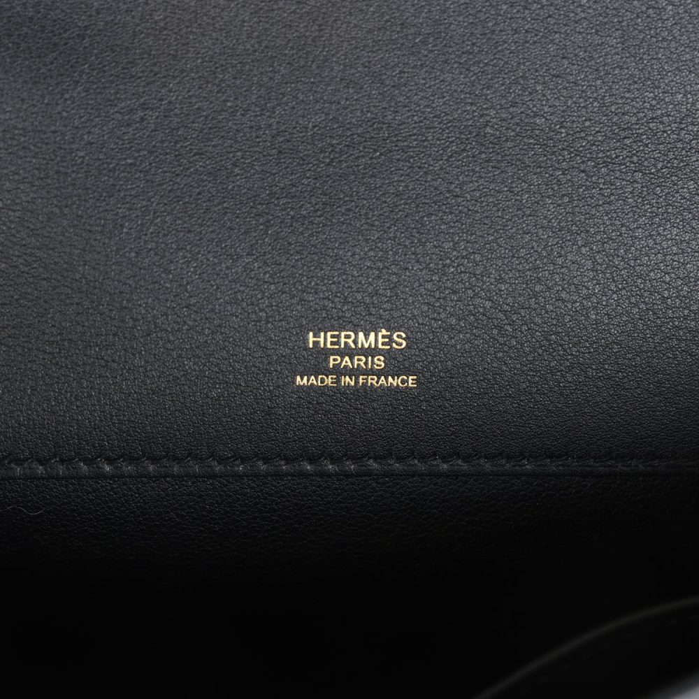 Hermes Kelly Cut Black Swift Palladium Hardware - Image 15