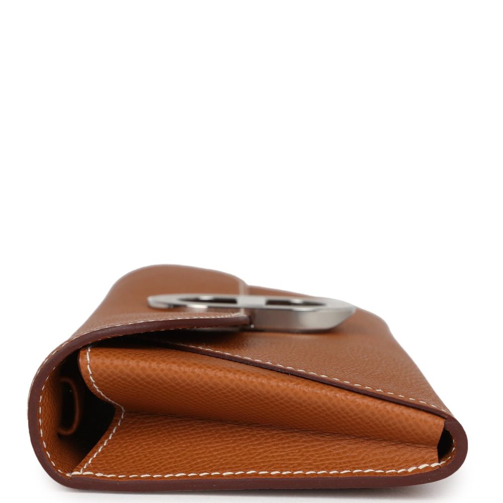 Hermes Chaine d' Ancre Wallet to Go Gold Epsom Palladium Hardware - Image 3