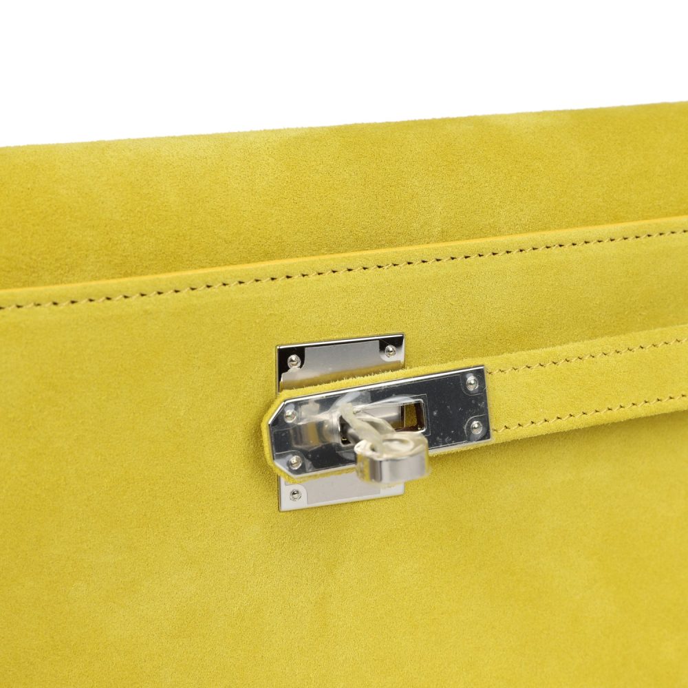 Hermes Kelly Elan Jaune De Naples Doblis Palladium Hardware - Image 7