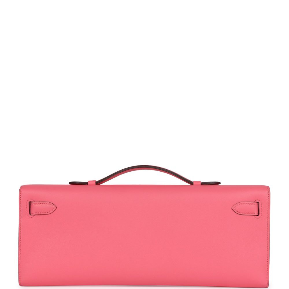 Hermes Kelly Cut Rose Azalee Swift Palladium Hardware - Image 4