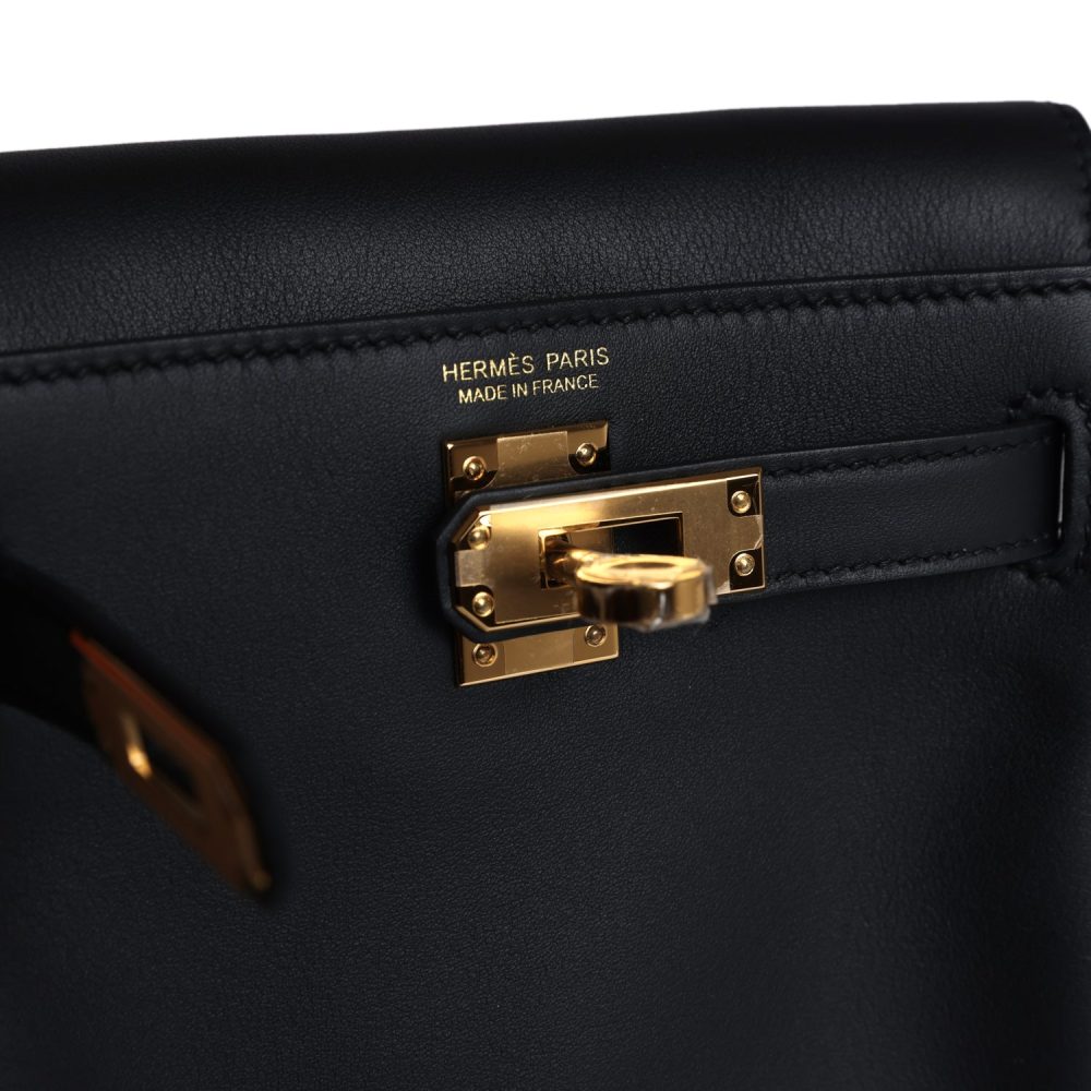 Hermes Mini Kelly Jump Backpack Black Swift Gold Hardware - Image 11