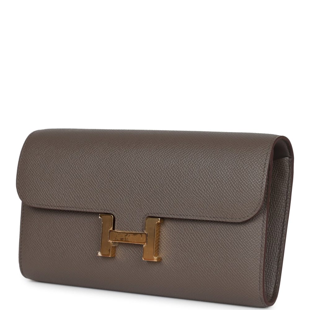 Hermes Constance Wallet To Go Etain Epsom Gold Hardware - Image 5