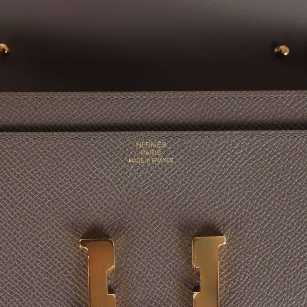 Hermes Constance Wallet To Go Etain Epsom Gold Hardware - Image 7
