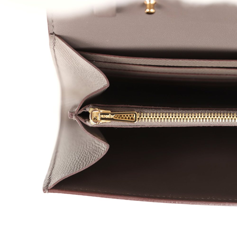 Hermes Constance Wallet To Go Etain Epsom Gold Hardware - Image 10