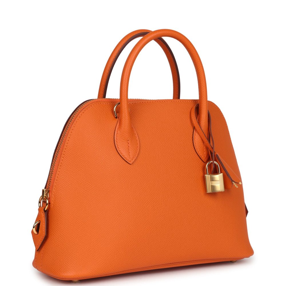 Hermes 1923 Bolide 25 Orange Epsom Gold Hardware - Image 2
